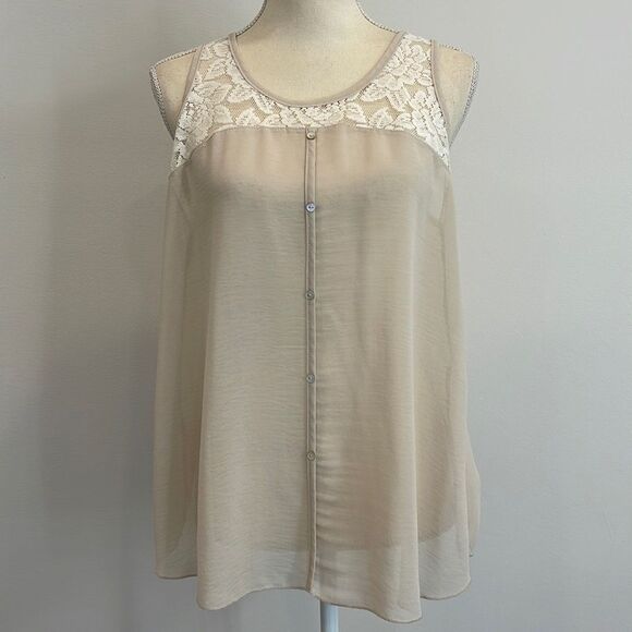 Final Touch Sheer Lace Top Blouse‎ - Picture 1 of 4